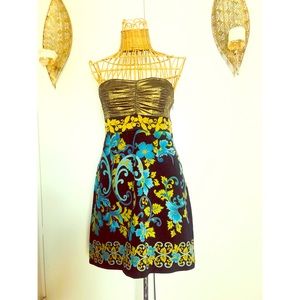 Free People strapless mini dress